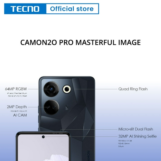 Tecno Camon 20 Pro 5G Ram 8GB Rom 256GB - Garansi Resmi -2