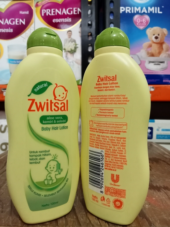 Zwitsal Baby Hair Lotion Aloe Vera Kemiri Seledri 100ml-2
