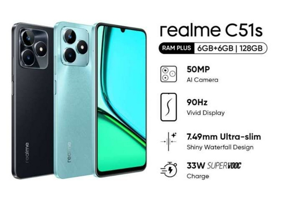Realme C51s NFC Ram 6GB Rom 128GB - Garansi Resmi