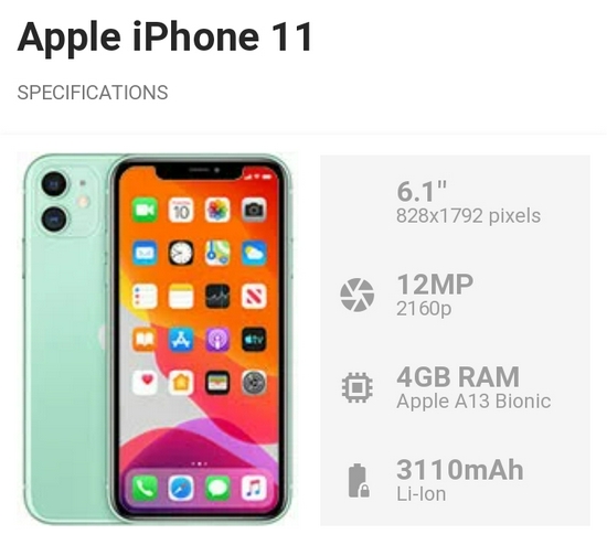 Apple iPhone 11 128GB - Garansi Resmi