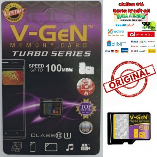 MMC 8GB V-GEN CLASS 10 GARANSI SELAMANYA