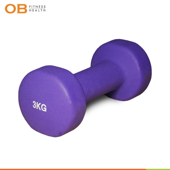 Barbel Dumbbell Neoprene Barbell Mini 3 Kg OB FIT Untuk Yoga, Pilates dan Latih Otot