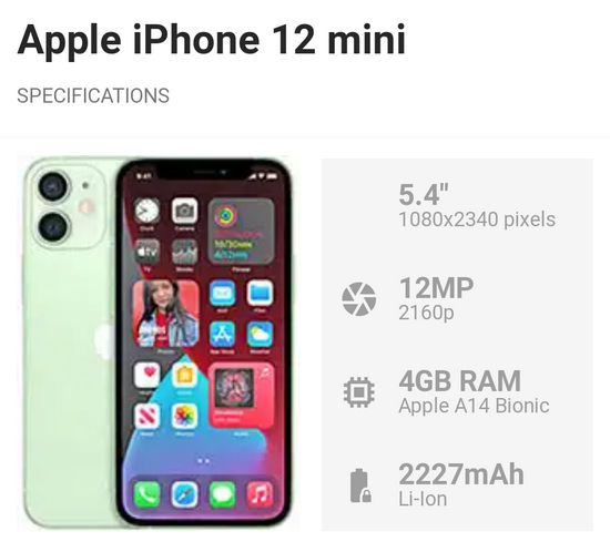 Apple iPhone 12 Mini 128GB - Garansi Resmi