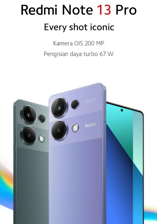 Xiaomi Redmi Note 13 Pro 4G MEDIATEK-HELIO G99 ULTRA (8/256GB) - Garansi Resmi