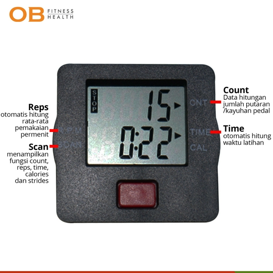 Sepeda Statis Terapi Stroke OB Fit OB-132 latih lutut kaki Mini Bike Portable-3