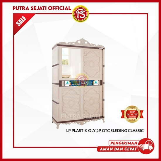 LEMARI PLASTIK OLY 2P OTC SLEDING CLASSIC 