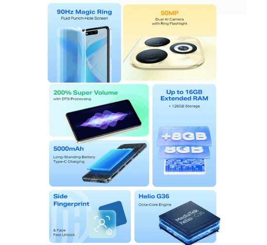 Infinix Smart 8 Pro Ram 8GB Rom 128GB - Garansi Resmi-5