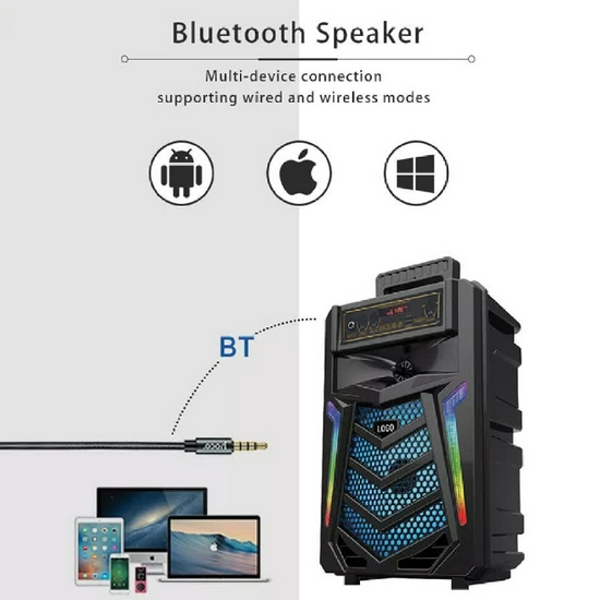 Speaker Bluethoot Portable Luna Corvus TWS Karaouke Garansi Resmi-3