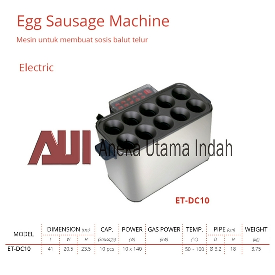 GETRA ET-DC10 EGG HOT DOG BAKER - ALAT PEMBUAT TELUR UNTUK HOT DOG - HOT DOG