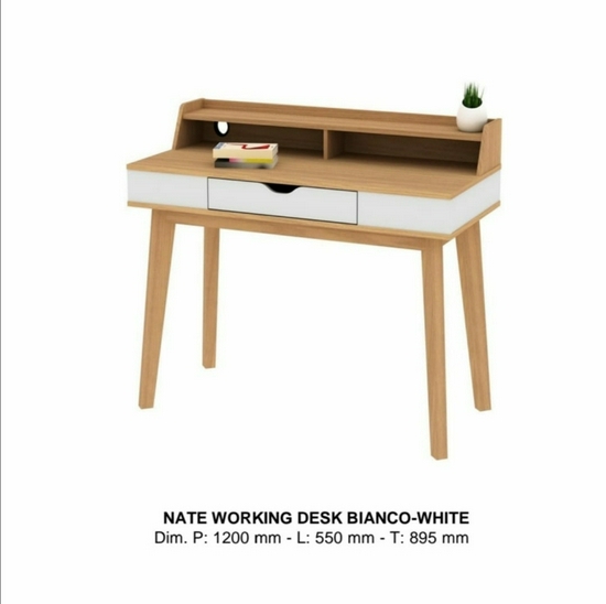 Nate Working Desk Bianco
