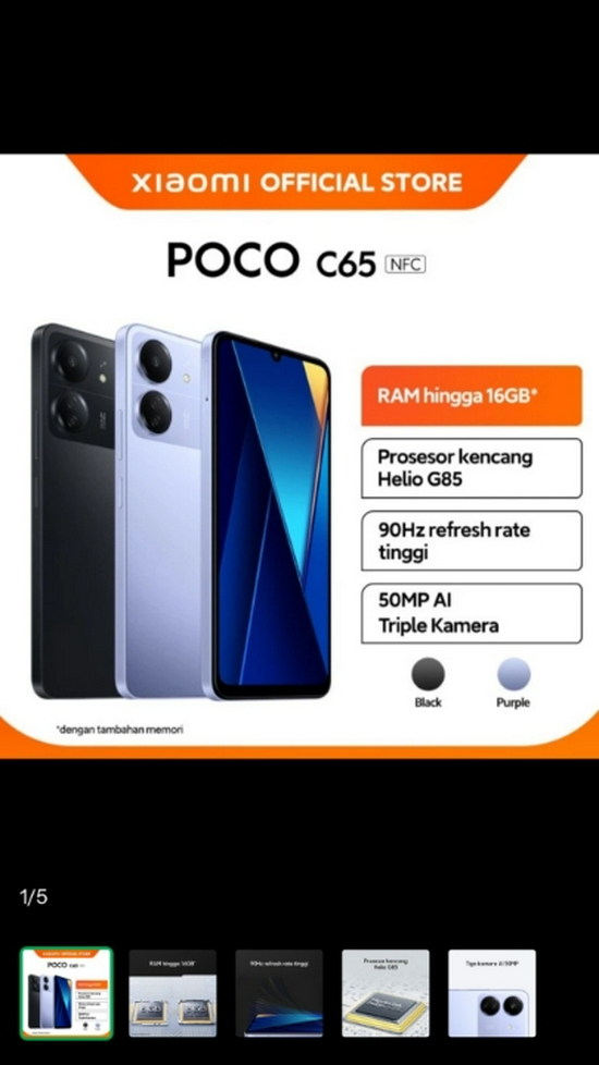 POCO C65 NFC 6/128GB RESMI