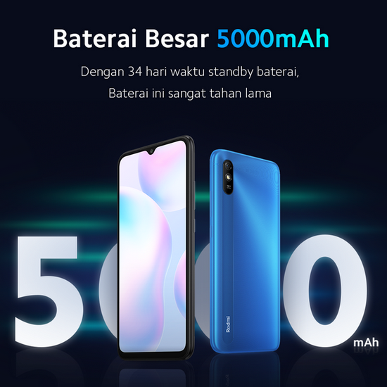 XIAOMI REDMI 9A 32GB PEACOCK GREEN - GARANSI RESMI - READY STOCK!! NEW PRODUK!!-5