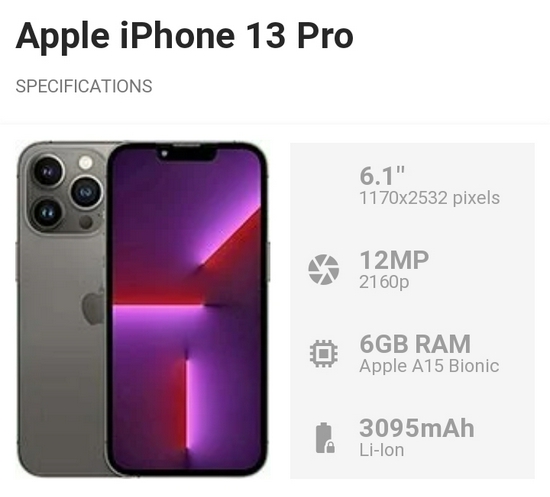 Apple iPhone 13 Pro 512GB - Garansi Resmi