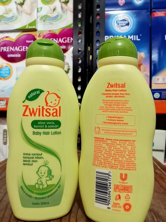 Zwitsal Baby Hair Lotion Aloe Vera Kemiri Seledri 200ml-2