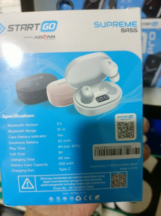 Advan Supreme bass Tws Headset Bluetooth-2