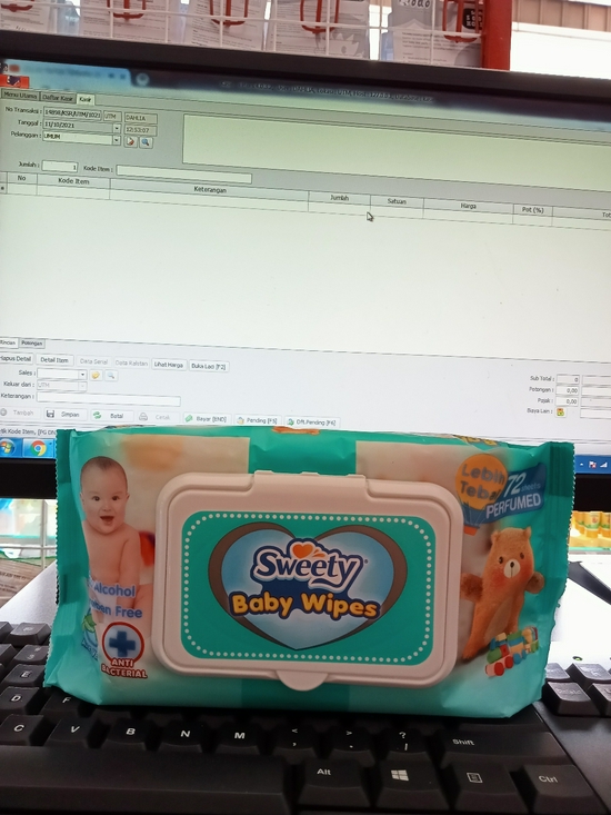 SWEETY BABY WIPES ALOE VERA 72 SHEET