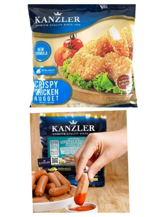 Paket Nugget + Sosis Beef Cocktail 500gr Kanzler 