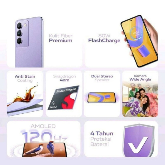 vivo Y100 5G Ram 8GB Rom 256GB Snapdragon 4 Gen 2 - Garansi Resmi-5