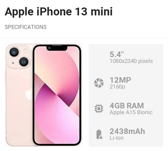 Apple iPhone 13 Mini 128GB - Garansi Resmi