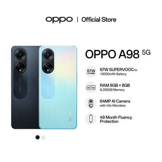 Oppo A98 5G 8/256GB Qualcomm SM6375 Snapdragon 695 5G (6 nm)  5000 mAh Garansi Resmi