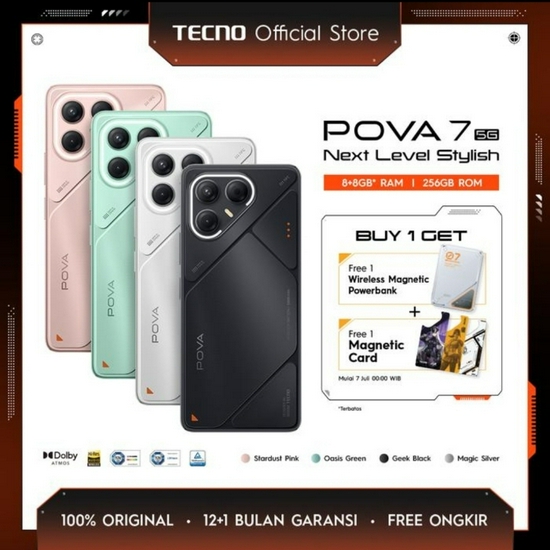 TECNO POVA 7 5G 8/256GB RESMI