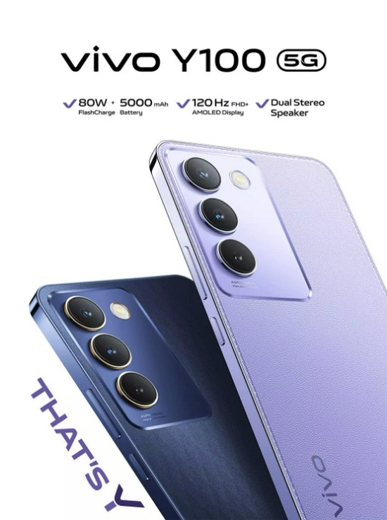 vivo Y100 5G Ram 8GB Rom 256GB Snapdragon 4 Gen 2 - Garansi Resmi