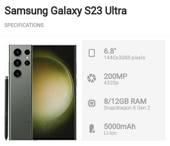 Samsung Galaxy S23 Ultra 5G Ram 12GB Rom 256GB - Garansi Resmi 