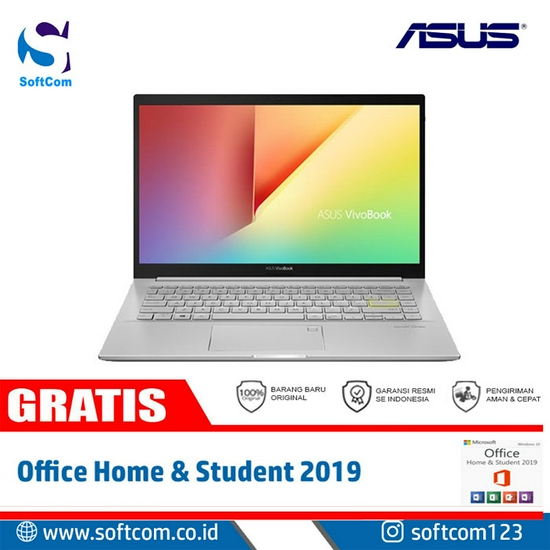 Asus VivoBook K413EQ-EB753IPS /Core i7-1165G7/8GB/512GB SSD/VGA 2GB/14″/Win 10 Home+OHS 2019/Hearty Gold