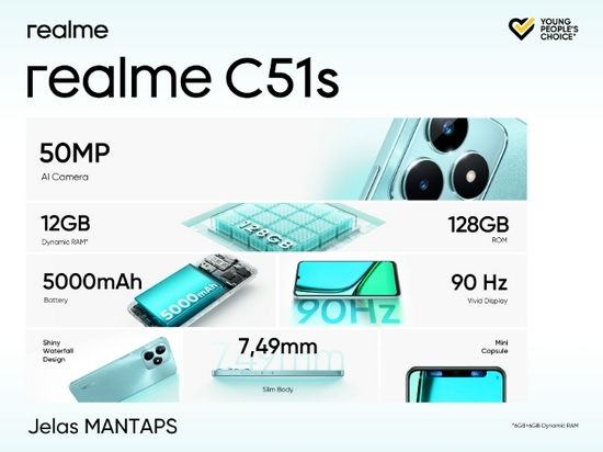 Realme C51s NFC Ram 6GB Rom 128GB - Garansi Resmi-5