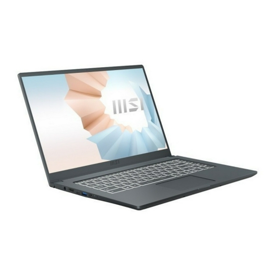 Laptop MSI Modern 14 B10MW i3-10110U Ram 8GB ssd 256GB FHD