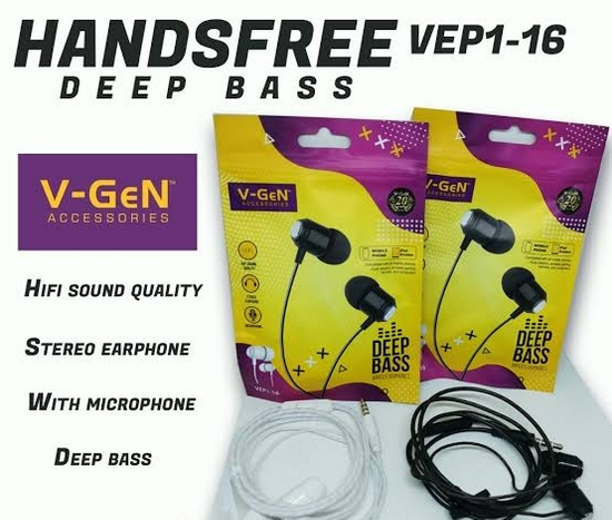 Headset earphone handsfree deep bass original bergaransi