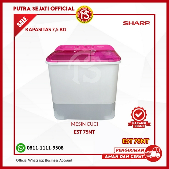 MESIN CUCI SHARP ES-T75NT 7KG 2 TABUNG EST75NT