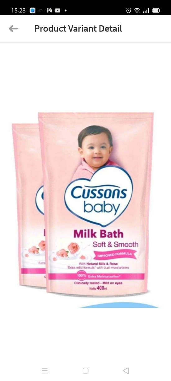 Cussons Baby Milk Bath Soft & Smooth Refil 400ml
