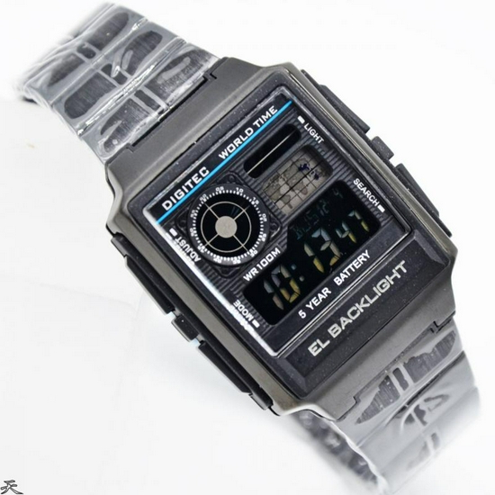 Digitec DG-3078T Jam Tangan Digital World Time Original - Hitam-3