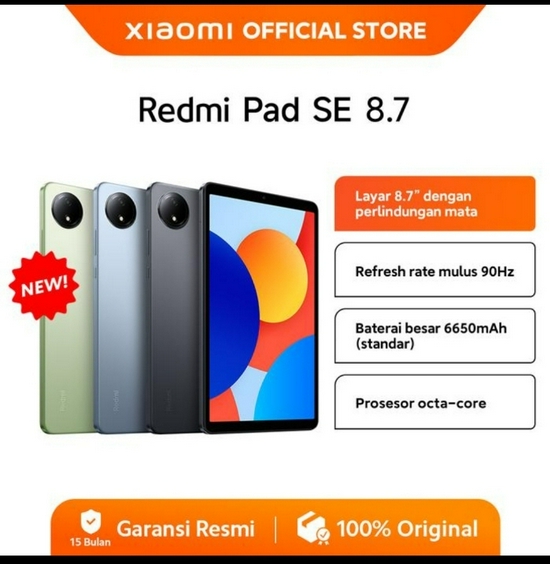 XIAOMI PAD SE 8.7 4/128GB RESMI