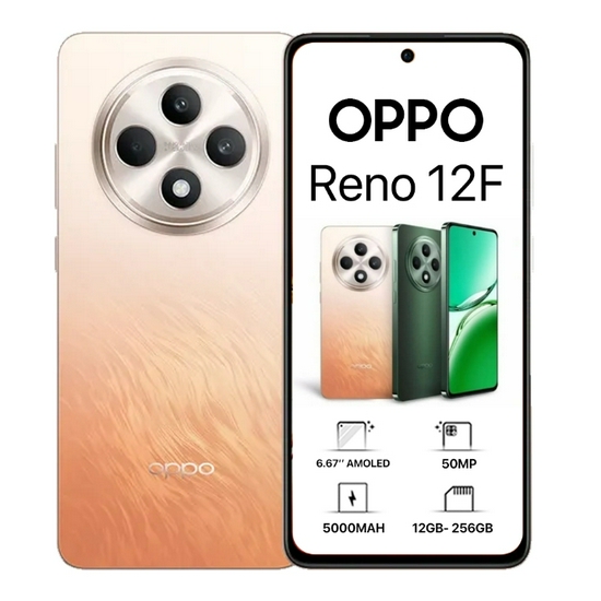 Oppo Reno12 F 5G 12/512GB AMOLED Mediatek Dimensity 6300 (6 nm) 45W 5000mAh Garansi Resmi