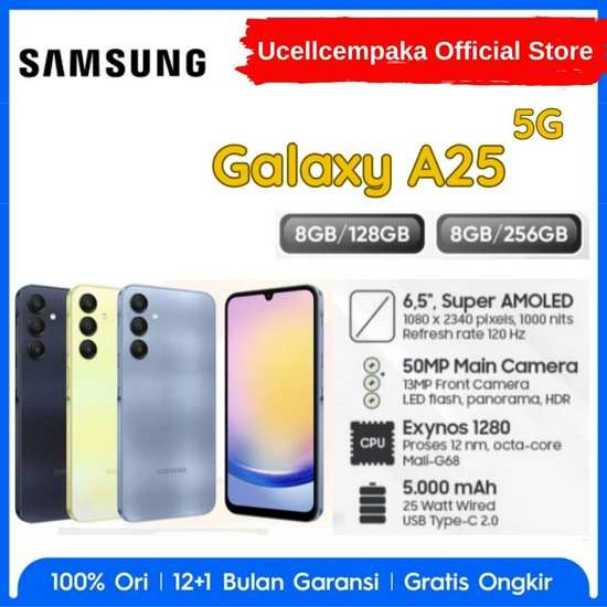Samsung Galaxy A25 5G 8/256GB - Garansi Resmi