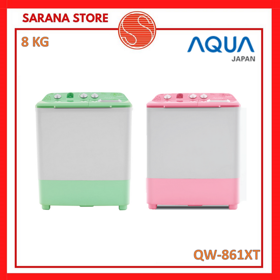 AQUA Mesin Cuci 8Kg QW-861XT 2 Tabung Semi Otomatis
