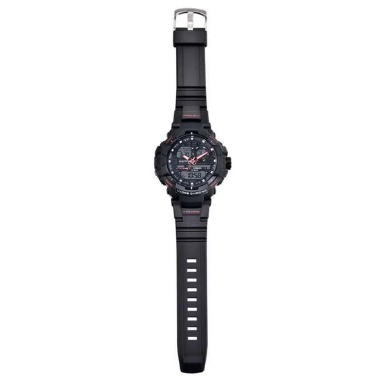 Digitec DA-2175T Jam Tangan Pria Dual Time Original Rubber-Hitam Merah-3