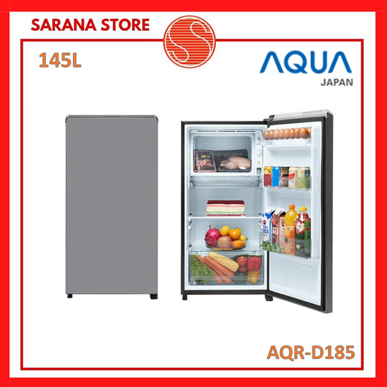 AQUA Kulkas 1 Pintu AQR-D185 D185 MDS/MLS 145L
