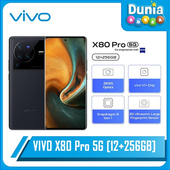 VIVO X80 PRO (12/256) - ZEISS OPTICS, VIVO V1+ CHIP, SNAPDRAGON 8 GEN1
