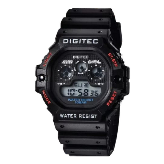 Digitec DG-5090T Jam Tangan Digital Original Rubber - Hitam Merah