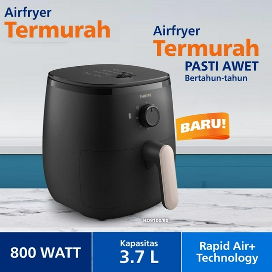 Airfryer Philips Termurah, Low Watt, air fryer multifungsi HD9100/80 d