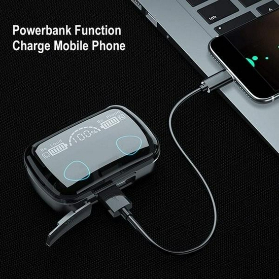 Headset Bluetooth M10 Tws Digital Indicator V5.1 BT Wireless